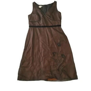 Neu mit Etikett 100 % Seide Maggy London Damen Perlen Blumen bestickt Samt Zierleiste Kleid14 - Bild 1 von 11