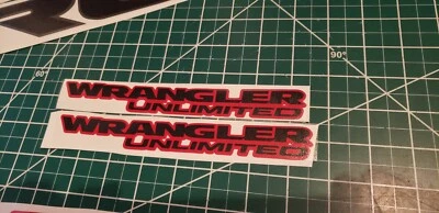 JEEP WRANGLER UNLIMITED FENDER VINYL DECAL SET 2 COLORS JL JLU - Image 1 of 2