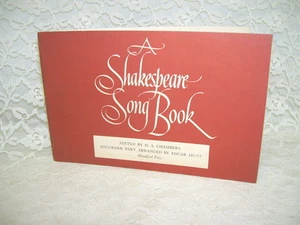 Antik 1957 Ein Shakespeare Liederbuch von Edgar Hunt - Bild 1 von 1
