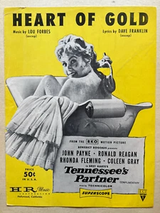 1955 RHONDA FLEMING FILM WESTERN sheet music TENNESSEE'S PARTNER Ronald Reagan - Picture 1 of 1