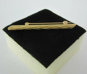 STUNNING LADIES 14K YELLOW GOLD BAR PIN/BROOCH 1.7G - Picture 1 of 7