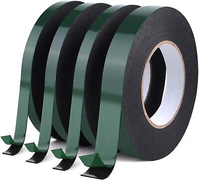 Double Sided Tape Heavy Duty Adhesive Strong Sticky Black Foam Tape Body Trim • 1.49£