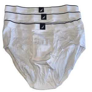 Vintage NOS NEU 3er Pack Nautica weiß Slips Unterwäsche Segelboot Logo Taille Herren 40 - Bild 1 von 5