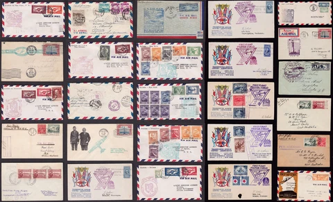 FLIGHT COVERS 1927-47 PACIFIC and AMERICAS ..PRICED SINGLY Cover