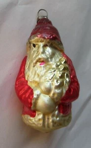Antikes deutsches Glas Weihnachtsschmuck Weihnachtsmann - Bild 1 von 8