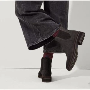 Rothy’s The Lug Boot Wool Waterproof Pull-On in Onyx Black Size 7 NWOB - Picture 1 of 11
