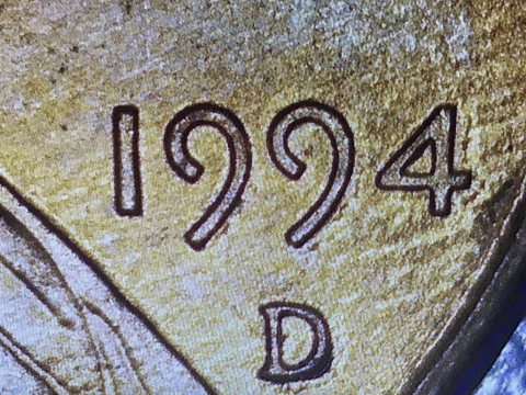 1994 D LINCOLN MEMORIAL CENT W/ DOUBLING RD ERROR!! Cover