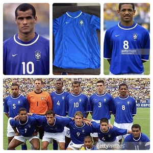 Nike π§π· Brazil Soccer National Team 2000 Away Soccer Jersey L - Picture 1 of 10