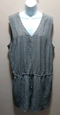 Banana Republic женщин черный и бежевый геометрический узор Детский комбинезон размер XL новый с Ярлыками! - Изображение 1 из 4