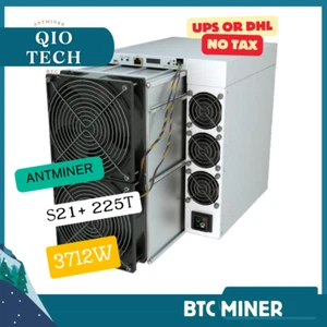 New Antminer S21+  225Th 16.5J/T BTC Bitcoin Miner Asic Miner Stock(Tax Include) - Picture 1 of 3