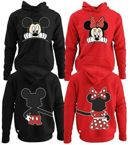 MICKEY AND MINNIE SUDADERAS CON CAPUCHA TOMADAS DE LA MANO A JUEGO LINDO AMOR CAMISETAS PAREJAS NUEVAS - Imagen 1 de 3