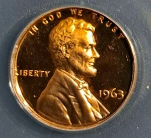 1963 DDO Proof Cameo 66 Lincoln Cent Pretty Penny Coin ANACS ULTRA RARE VARIETY! - Picture 1 of 5