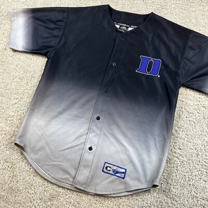 Maglia baseball Duke University con bottoni XL colore sfumato blu grigio NCAA - Foto 1 di 9