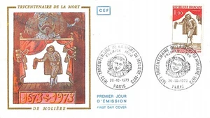 Envelope FDC FRANCE TRICENTENARY DEATH OF MOLIERE 1973 PARIS N2 - Picture 1 of 1
