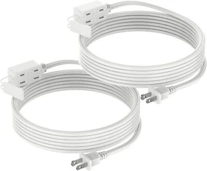 DuraTech 2PC 12 FT Extension Cord Multiple Outlets 2-Prong Plugs 3 Amps 16 Gauge - Picture 1 of 7