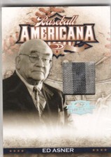 2008 Donruss Threads Baseball Americana Materials #35 Ed Asner #/500 056-N