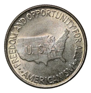 1952 Booker T. Washington George Carver Commemorative Silver Half Dollar - Picture 1 of 2
