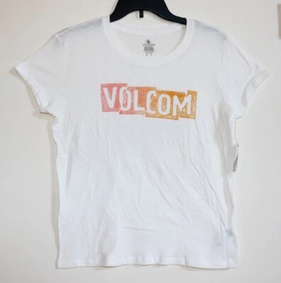 New Volcom Juniors White T-Shirt- Size XS - Image 1 of 3
