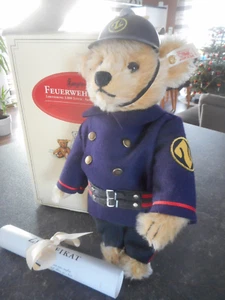 Steiff Bär Feuerwehr Teddy Ziegler Giengen lim. Sonderedition 2006 Art. 67469 - Bild 1 von 8
