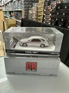 NISSAN SKYLINE GT-R R34 SILVER HOOD & TRUNK OPENS 1/64 DIECAST CAR BY COOL ART - Picture 1 of 7