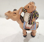 Uzbekistn. Souvenir grandfather on a donkey, made of ceramics, handmade. Height: