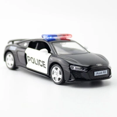 1/36 Audi R8 Model Car Police Car Diecast Toy Cars Boys Toys for Kids Gifts - Image 1 of 4