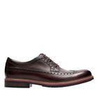 NEW CLARKS BOSTONIAN MELSHIRE WING COGNAC LEATHER LACE UP WINGTIP COMFORT SHOES