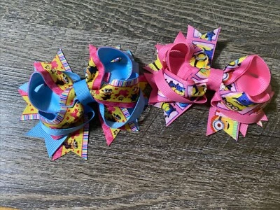 Lote de moños de pelo Minions día de San Valentín guc cumpleaños rosa azul despreciable me Foto 1 de 3