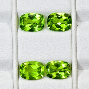 5,50 kt (4 Stck.) feine Qualität unbeheizt Pakistan Peridot lose Edelstein - Bild 1 von 1