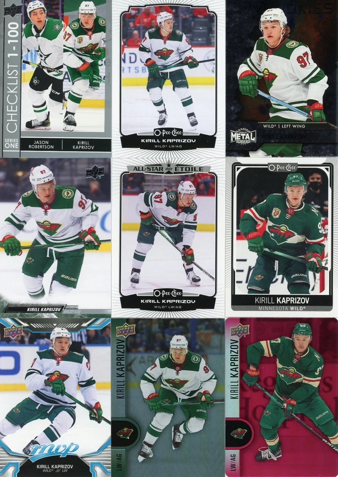 U PICK EM LOT (20+) Kirill Kaprizov Base RC Insert Parallel SP Collection cards - Image 1 of 1