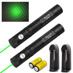 2Pack 3000Miles 532nm Green Laser Pointer Pen Visible Beam Light With Battery - Picture 1 of 10