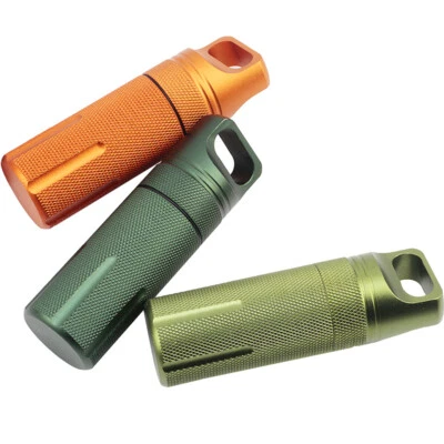 Survival EDC Waterproof Capsule Seal Bottle Case Container Holder Tool Universal - Bild 1 von 4