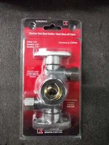 Keeney 5/8 in. Dia. x 3/8 in. Dia. Válvula de cierre doble de latón 250 psi - Imagen 1 de 2