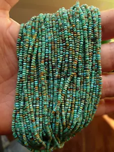 38 cm Faden Perlen Türkis Halskette Kreation Schmuck Stein Perlen Strang Halskette - Bild 1 von 3
