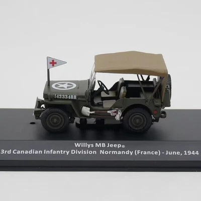 Diecast IXO 1:43 Scale 1944 World War II Normandy Campaign Jeep Willys MB Model - Image 1 of 3