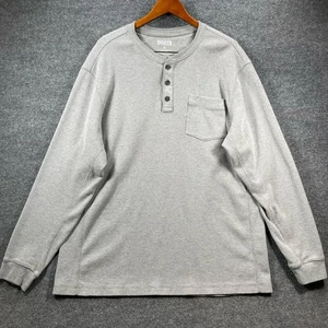 Duluth Trading Co. Thermo Henley Hemd Herren XXL Grau Langarm Freizeit  - Bild 1 von 9