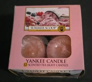 Yankee Candle Summer Scoop Scented Tea Lights Box of 12 NEW Retired VHTF - Picture 1 of 6