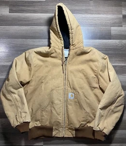 Carhartt Vintage Made In USA Hooded Canvas Jacket with Quilted Lining Workwear - Bild 1 von 7