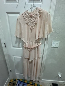 Vintage Abito Ursula di Svizzera elegante chiffon perle mamma della sposa 9/10 - Foto 1 di 5