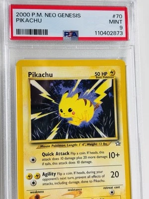 2000 POKEMON NEO GENESIS #70 PIKACHU | PSA 9 MINT - Image 1 of 3