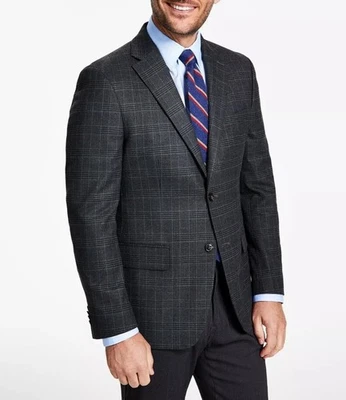 Abrigo deportivo Tommy Hilfiger para hombre ajuste moderno a cuadros 38 R NUEVO $295 CNRA1ATG0676 Foto 1 de 4