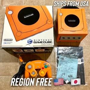 Nintendo Spice Orange Gamecube DOL-101 CIB Completo REGIÓN LIBRE Vendedor de EE. UU. PROBADO - Imagen 1 de 22