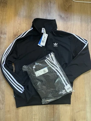 MED Adidas Originales HOMBRE M FIREBIRD CHÁNDAL CONJUNTO CHAQUETA Y PANTALÓN Negro Foto 1 de 4