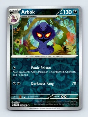 Arbok Reverse Holo SV05: Temporal Forces 101/162 NM/LP - Image 1 of 2