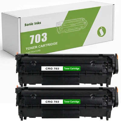 2 toner neri Canon 703 adatti per Canon LBP-2900 LBP-2900B LBP-2900i LBP-3000 - Immagine 1 di 4