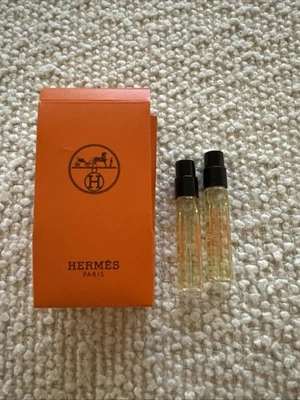 2 piezas 0,06 oz-2 ml Terre D'Hermes eau vetiver intenso spray tamaño de viaje   Foto 1 de 3