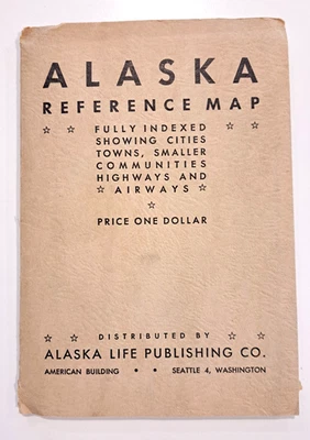 1940 Справочная КАРТА Территория Аляска КАРТА KROLL COMPANY СИЭТЛ ВАШИНГТОН - Изображение 1 из 4