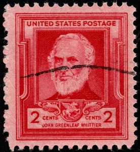 US Stamp Scott # 865 Used Very Fine with a Very Light Cancel - 2 Cents Whittier - Picture 1 of 1