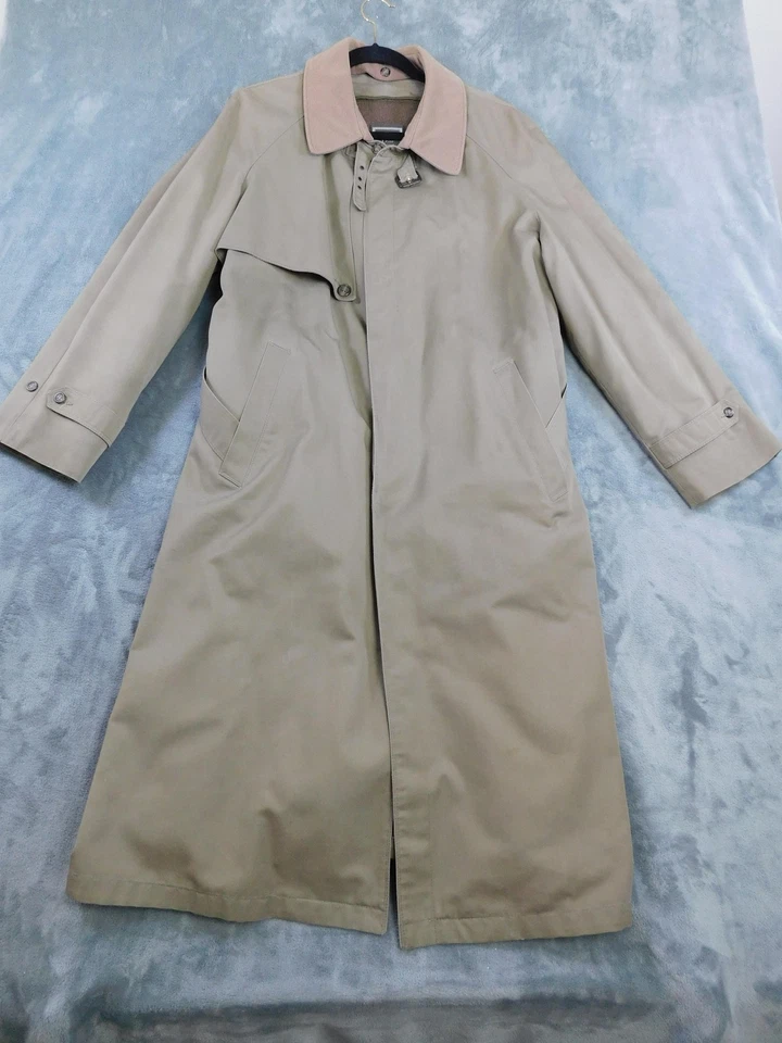 Gabardina vintage Christian Dior para hombre 40R cinturón caqui forro de lana con cremallera años 80 Foto 1 de 4