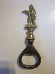 Vintage Messing und Eisen Figur Dick Turpin Flaschenöffner BRITISH MADE 4,12" lang - Bild 1 von 4